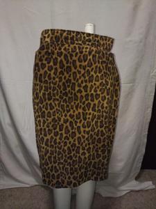 Danier Leopard Print Suede Skirt