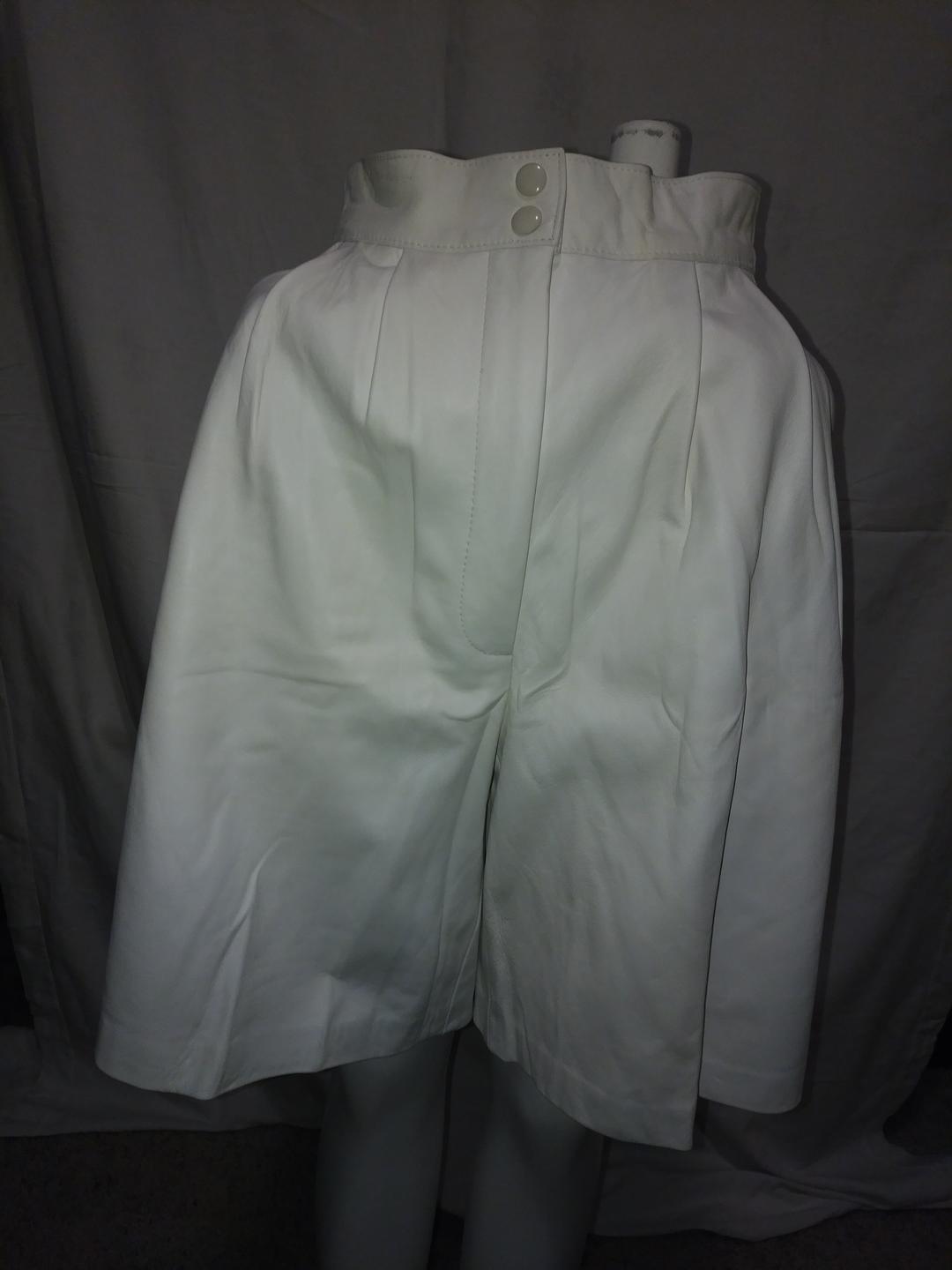 Danier White Leather "Skort"