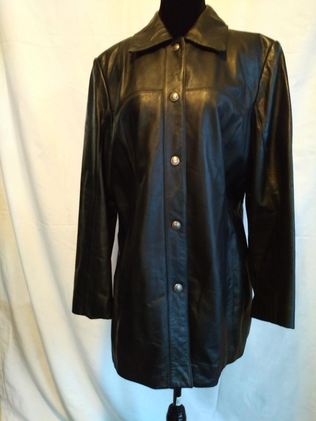 Danier Black Leather Long Jacket