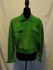 Danier Green Suede Button Front Jacket