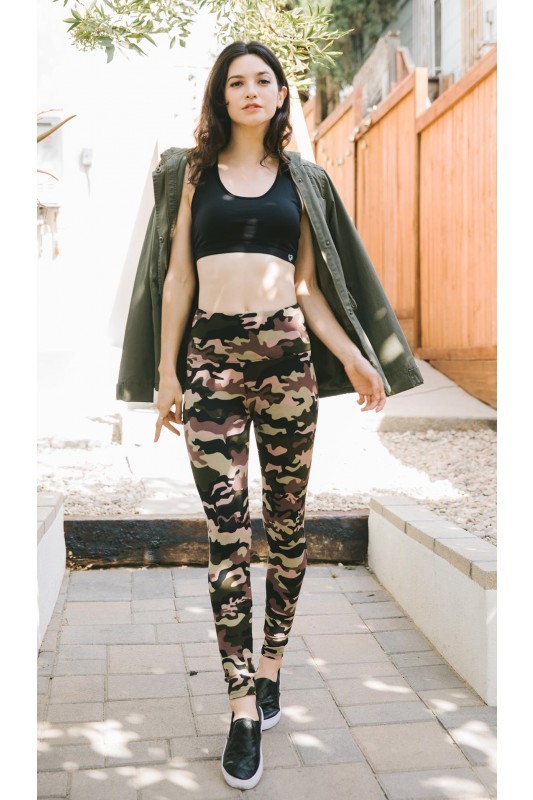  ShoSho FLEECE Camo High-Waist Leggings