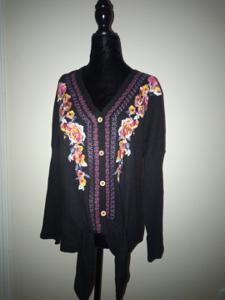 Embroidered Floral Top