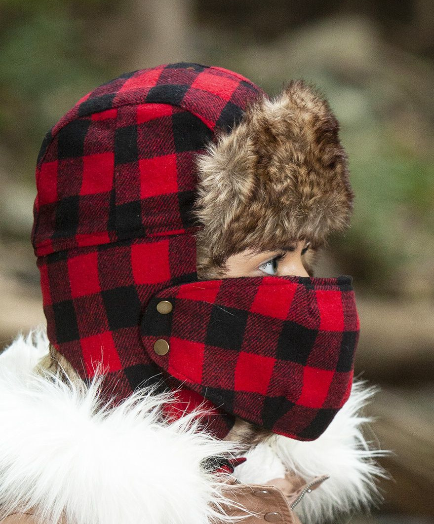 Lumberjack Trapper Hat with Mask