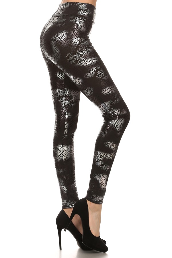 Squirrel.ly - Black and Sliver Leggings