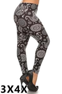 Multi-Print Plus Size Leggings Style 1015