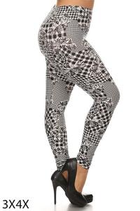 Multi-Print Plus Size Leggings Style 1016