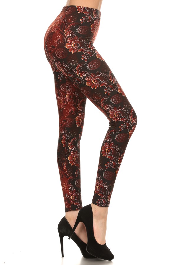 Paisley Print Leggings Style 1026