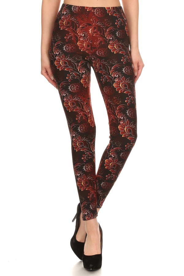 Squirrel.ly - Paisley Print Leggings Style 1026