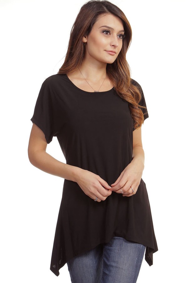 Solid Tunic Top Plus Size